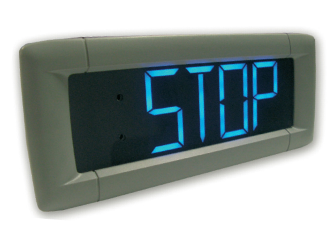 Horloge LED compacte personnalisable à clipser sur bus/car